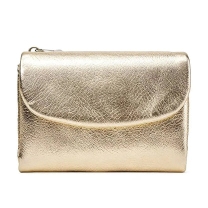 Short Genuine Leather Wallet Women RFID Card Holder Purse Ladies Mini Soft Real Cow Leather Clutch