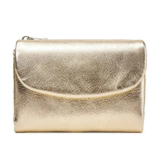 Portefeuille court en cuir véritable pour femme, avec porte-cartes RFID, mini pochette douce en cuir de vachette véritable