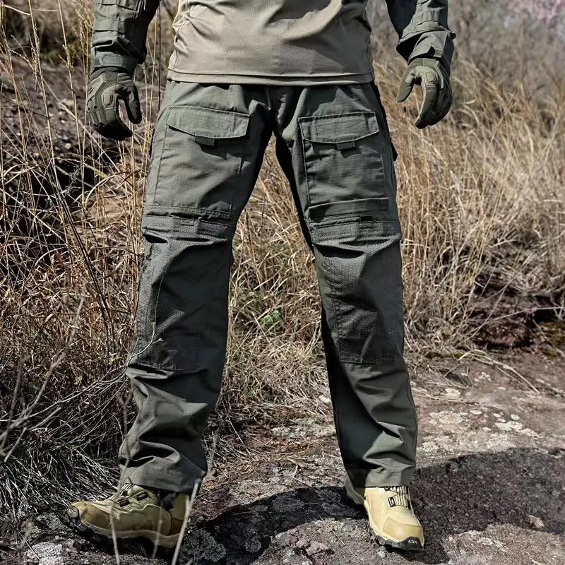 Tactical Pants For Men Casual Multi-Pockets Cargo Trousers Quick Dry Outdoor Waterproof Work Trousers Wear-Resistant Overalls