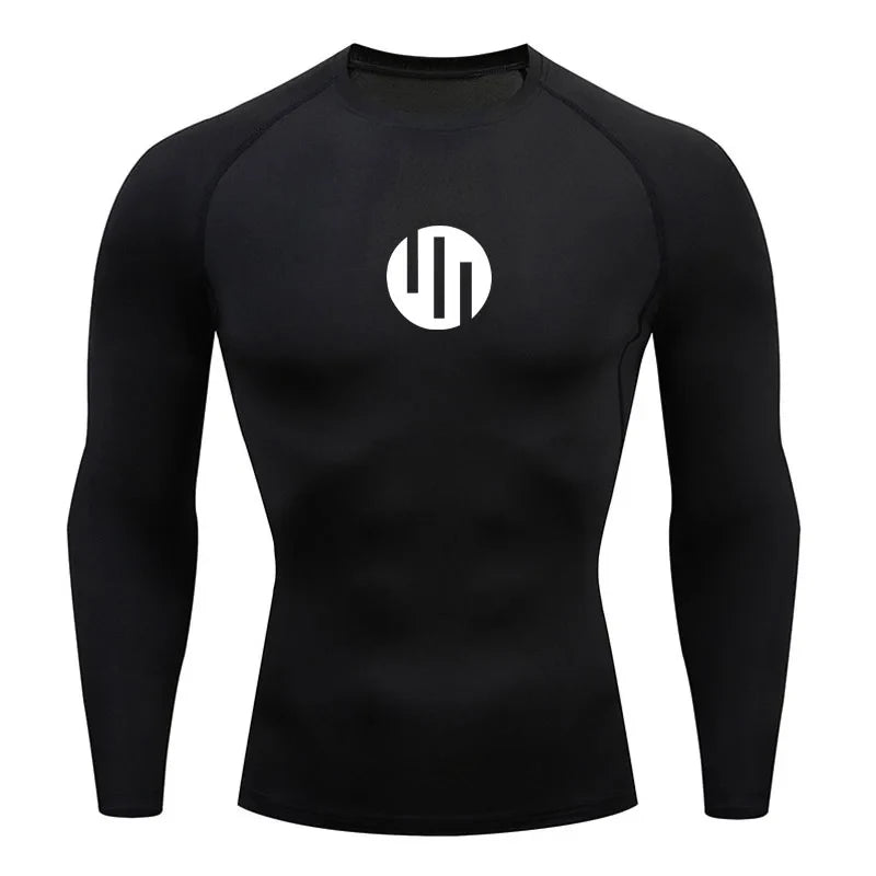 Running Men's Compression Long sleeve T-Shirt Gym Sports underwear Quick-drying Sweat-Wicking Sunscreen Second Skin Workout Men