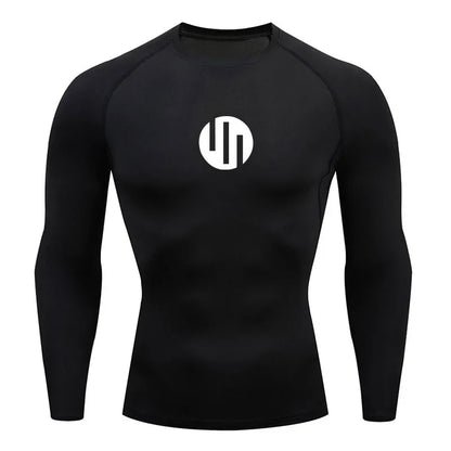 Running Men's Compression Long sleeve T-Shirt Gym Sports underwear Quick-drying Sweat-Wicking Sunscreen Second Skin Workout Men