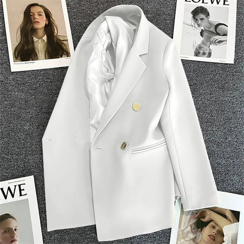 Women's Casual  Jaet Coat 22 Colors Small Suit Outerwear Long Sve Commute Sle Pure Color Spring Season