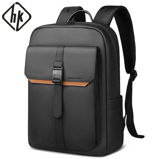 Stylish Business Backpack for Men Waterproof 15.6 inch Flap Laptop Backpack Multiple Pockets Casual Daypack for Work School