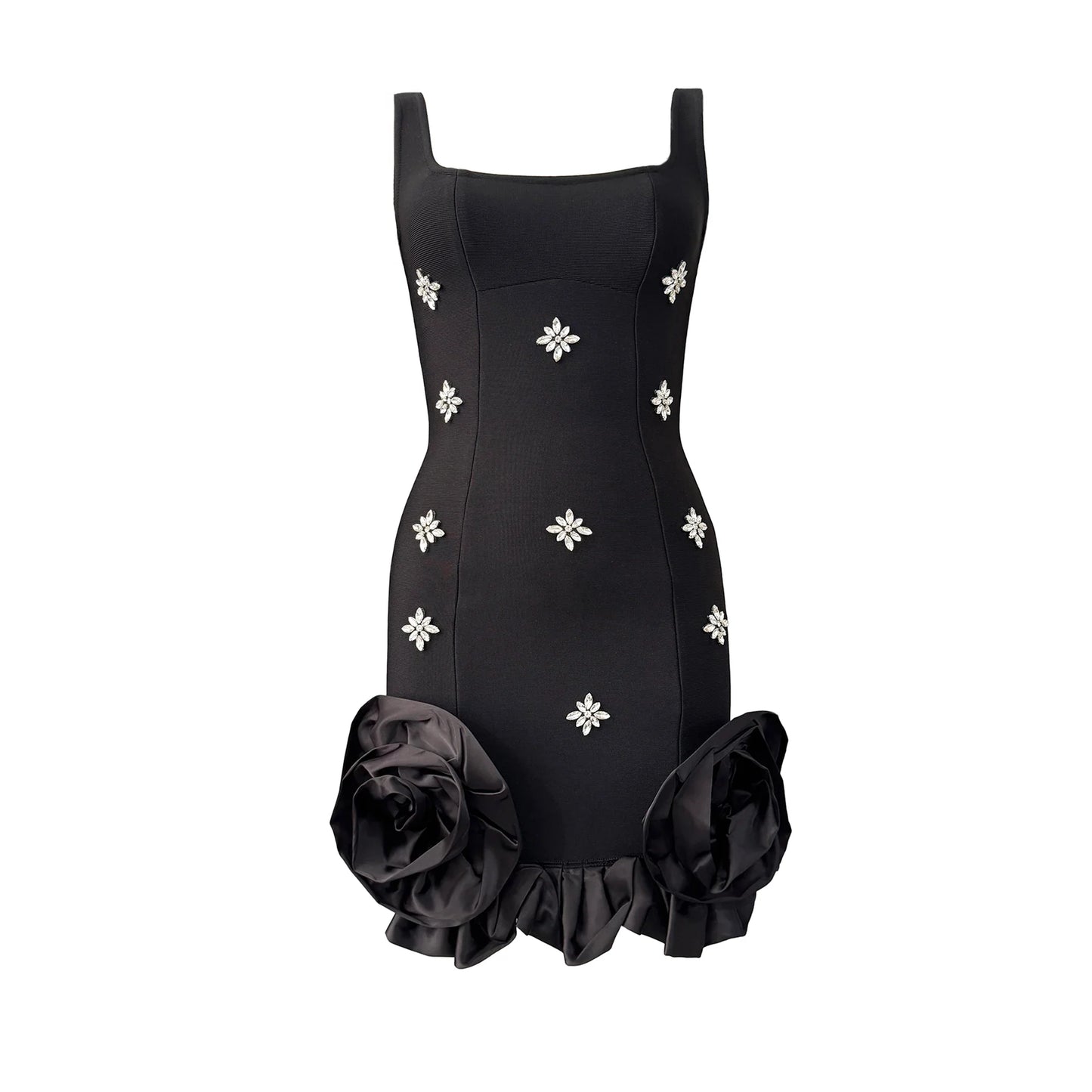 Women Sexy Ruffles Summer Clothing 2025 New Sleeveless Bandage Dress Club Party Mini Dresses