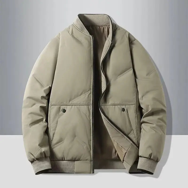 New autumn and winter baseball collar, men's fashionable and versatile cotton jacket, outer warm cotton jacket, baseball jacket,
