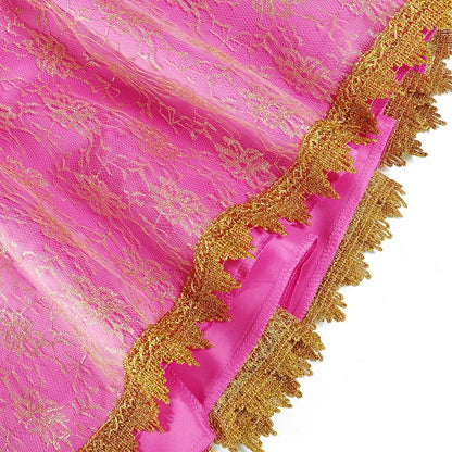 Girls Princess Dress Sleeping Beauty Aurora Cosplay Costume 2025 Kids Carnival Birthday Party Pink  Long Sleeve  Evening Dresses