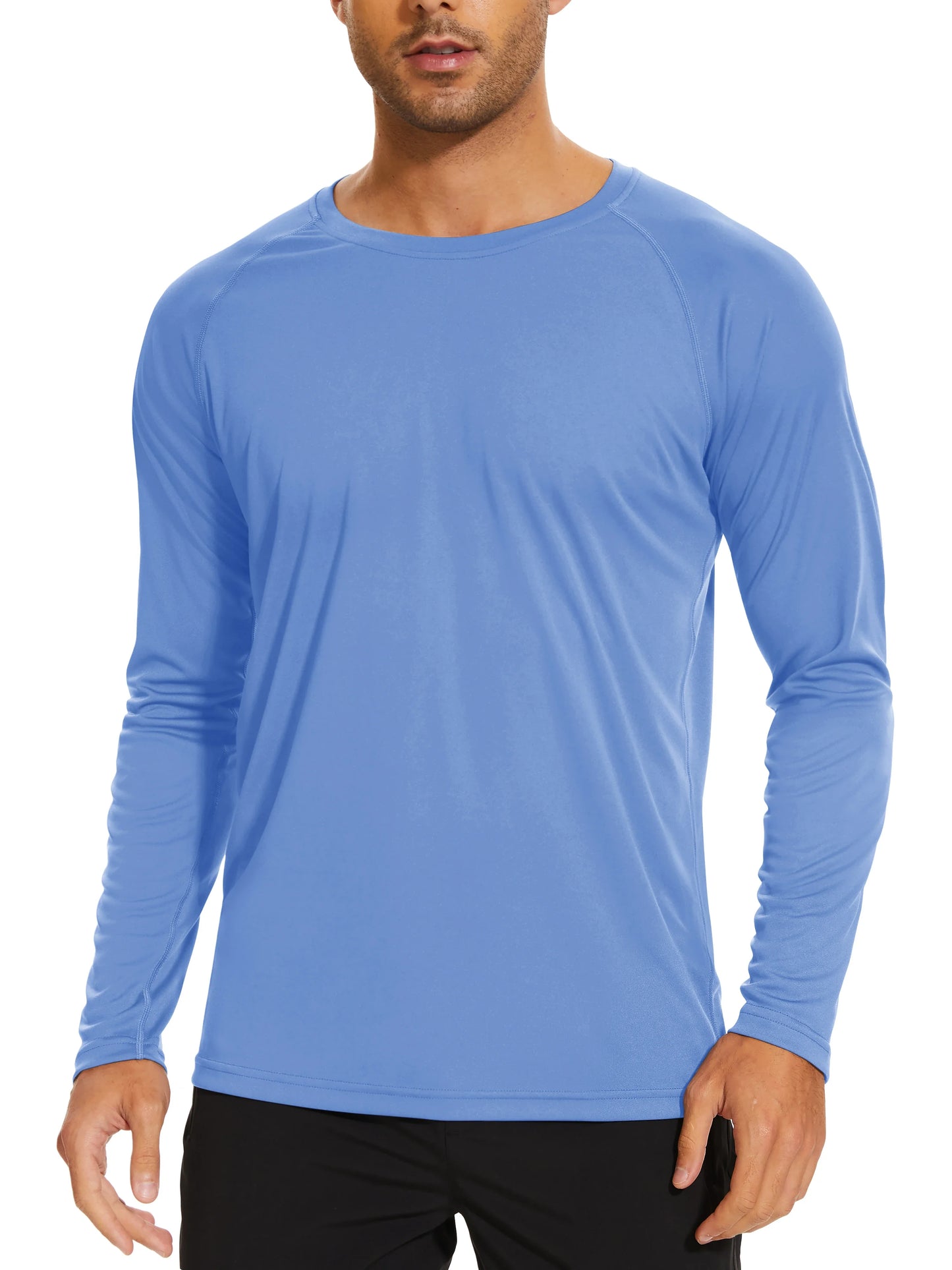 Men's Sun Protection T-shirts Summer UPF 50+ Long Sleeve Performance Quick Dry Breathable Hiking Fish T-shirts UV-Proof