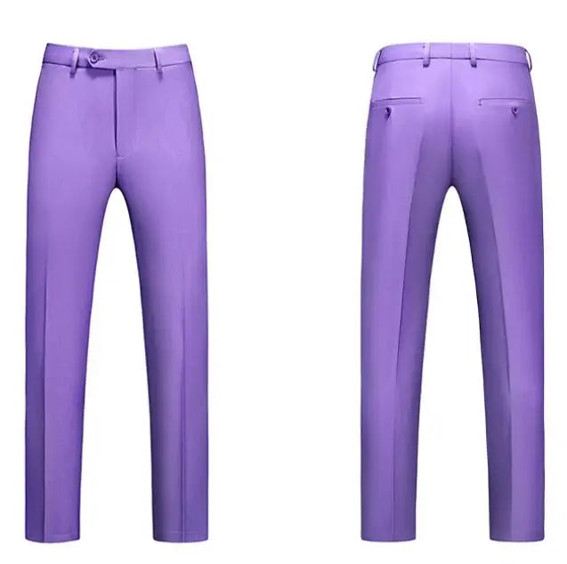 Men's Blue Suit Pants, Red Elegant Man Office Work Pant, Green and Purple Casual Trousers Men 17 Colors Pantalones Hombre