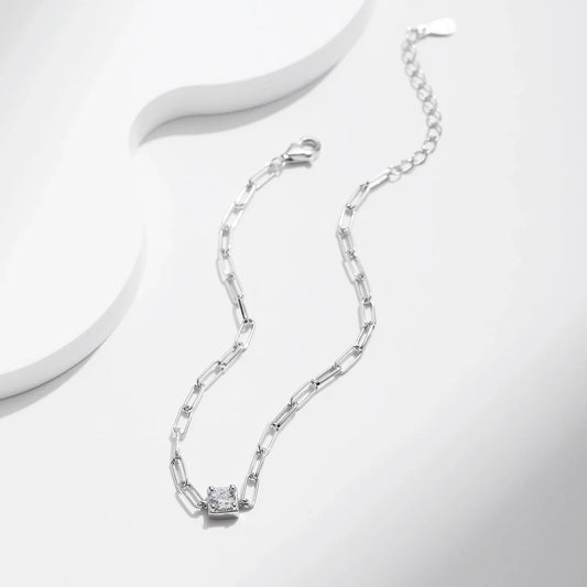 Bracelet en Moissanite incolore (D) de 0,3 carat, diamants de laboratoire, en argent sterling 925, bracelet élégant pour femmes, bijoux fins