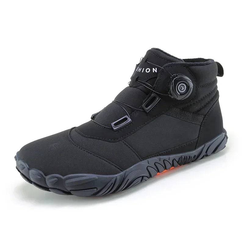 New Winter Booties Men Snow BareFoot Casual Shoes Outdoor Waterproof Work Shoes Warm Fur Men Ankle Shoes Snow Boots Plus Size 49