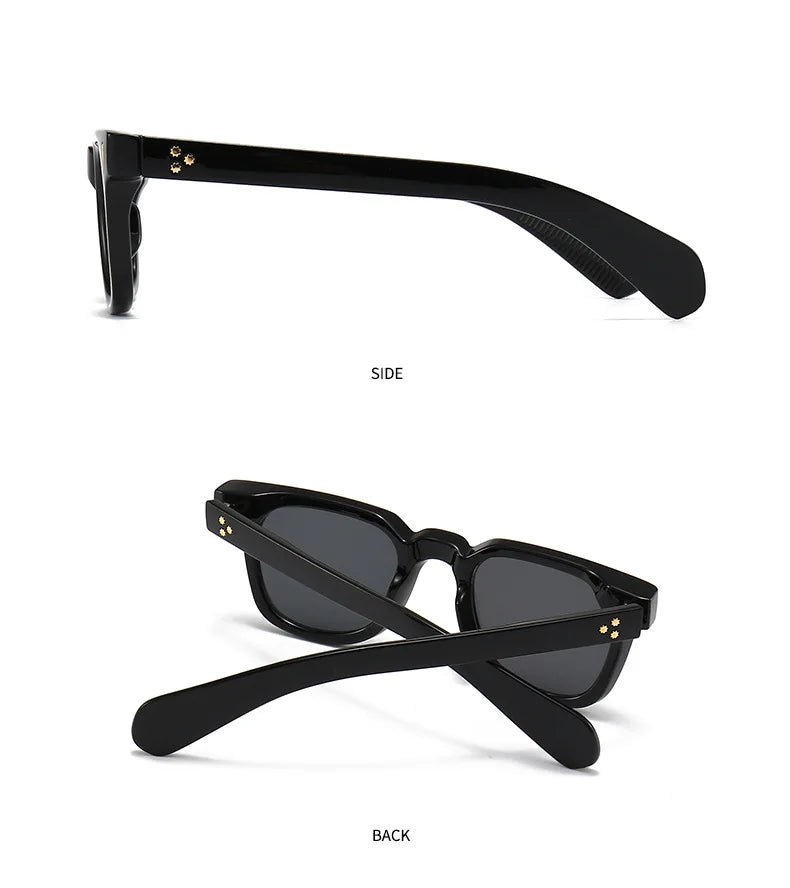 2026 Luxury Square Men Wmen Sunglasses Fashion Gradient Driving Shades Eyewear Vintage Green Trendy Rivets Sun Glasses UV400
