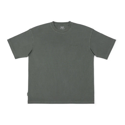 2026 Summer New Super Loose Heavyweight 320gsm 100% Cotton Washed Vintage T-shirts Men Plus Size Logo Embroidery Tops