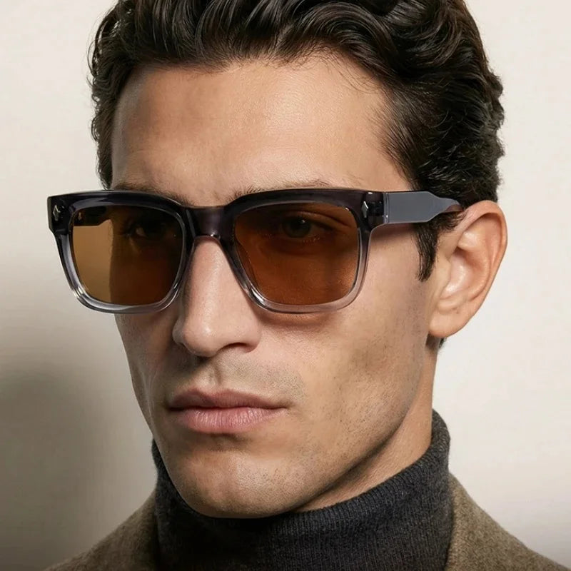 New Retro Square Polarized Men and Women Sunglasses Fashion Trend Big Size Driving Travel UV Protective Glasses