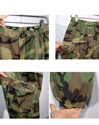 Cargo Pants For Men  2024 Korean style Casual Tightened Nine-point Pants Men's Trendy Multiple pockets Harem Pants