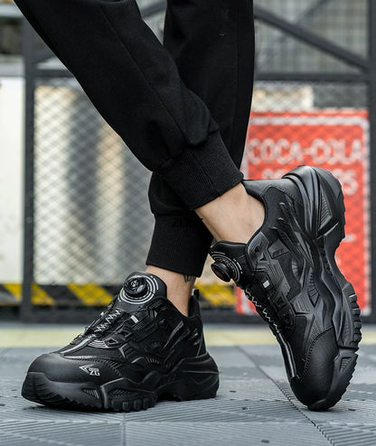 Quality Rotated Button Safety Shoes Men Steel Toe Working Sneakers Light Stab Proof Work Boots Man Anti-smash Security Footwear