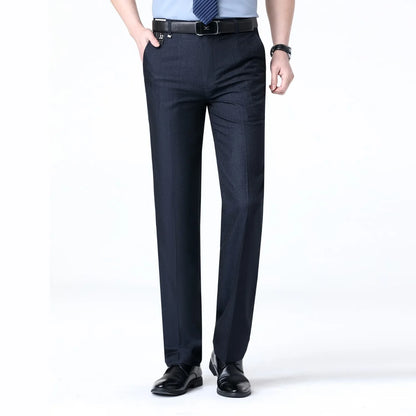 Brand New High-end Men's Wool Pants -Wool Blend Thin Fabric for Summer,Business Formal Dress Pants,Wool Blend Trousers