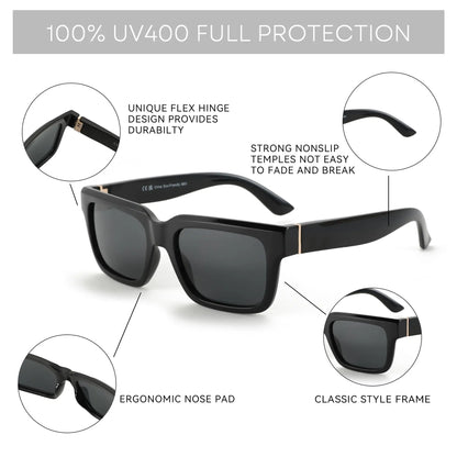 Popular Rectangle Prescription Sunglasses Polarized Square Myopia Progressive Optical Sun Glasses for Women Men
