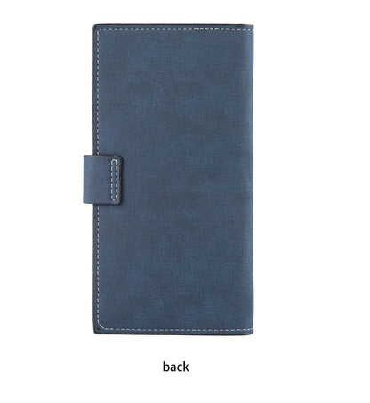 Magnetic Buckle Trifold Men Wallet PU Leather Business Casual Multi Card Holder Short Long Style Male Daily Purse Cartera Hombre