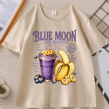 Blue Moon Over Brooklyn T Shirt Men Women Heated Rivalry Extra Banana Smoothie Tshirt Romance Book Movie T-shirt Men's Clothing