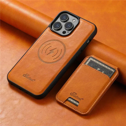 Magsafe Magnetic 2 In 1 Detachable Wallet Leather Case For iPhone 12 13 14 15 16 17 Pro Max Plus 16E 17 Air Holder Cover