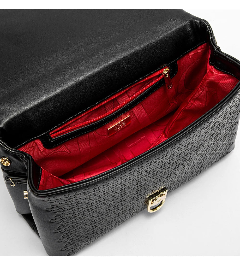 Women's Bag Popular Vintage Style Fashion Classic Printed Female Shoulder Bag Simple and Elegant Basic Ladies Commuting Handbag