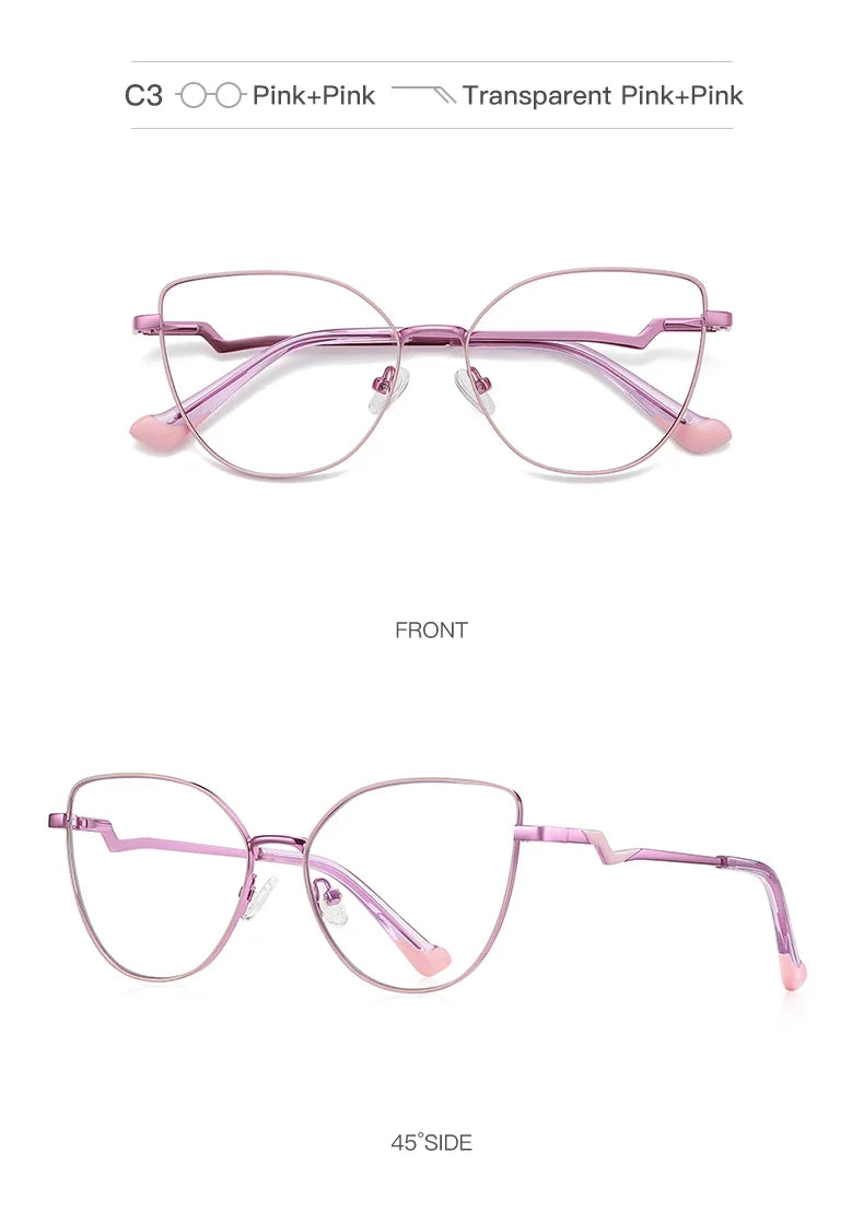 New Myopia Prescription Glasses Hyperopia Reading Glasses Anti Blue Light Computer Glasses Optical Eyeglasses Frame Women