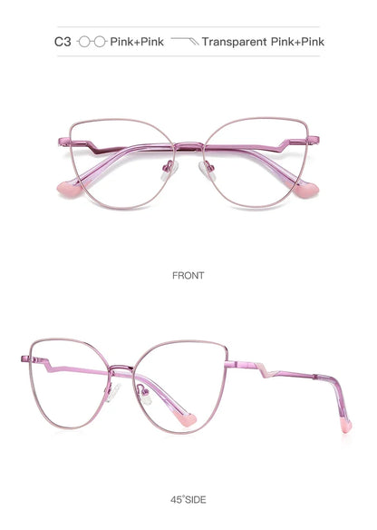 New Myopia Prescription Glasses Hyperopia Reading Glasses Anti Blue Light Computer Glasses Optical Eyeglasses Frame Women