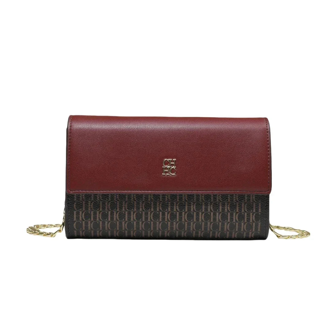 Crossbody Bag Embossed Logo Chain Shoulder Bag Flap Handbag For Women Daily Use Party Night Out Shopping Travel Casual