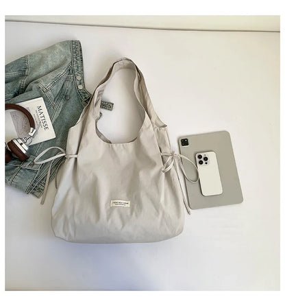 New Fashion Simple Shoulder Bag Women Large Capacity Comfortable Versatile Texture Tote Bag Simple Casual Storage Handbag