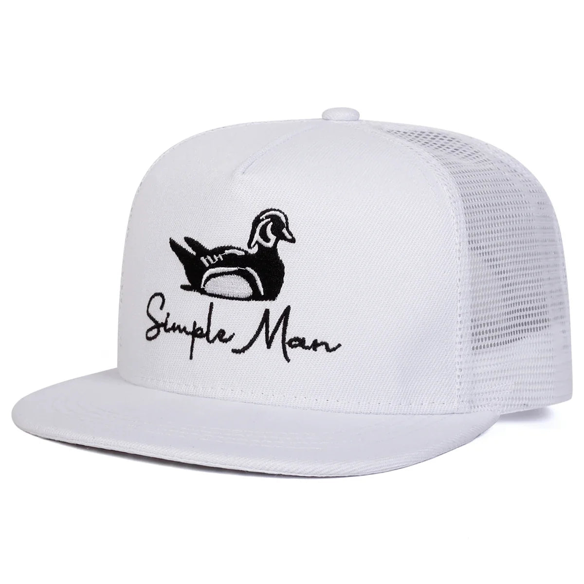 Unisex Simple Man Duck Embroidery Hip-hop Net Hats Spring Summer Outdoor Adjustable Casual Baseball Caps Sunscreen Hat