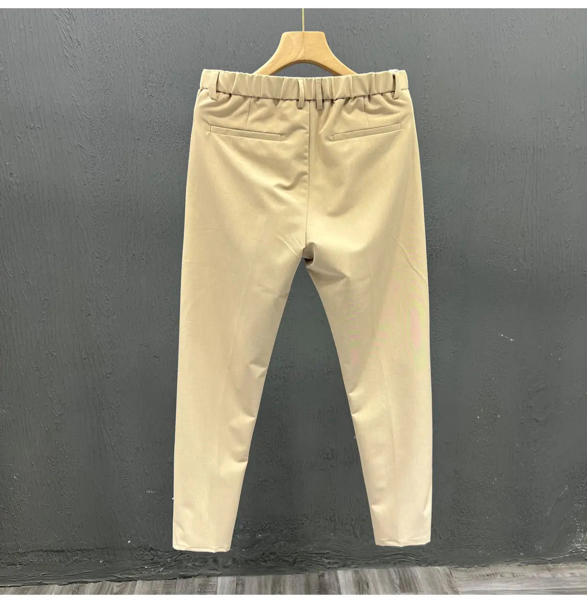Men's Clothing Summer Fashion Business Casual All Match Suit Pants Formal Strecth Solid Straight Slim Trousers Pantalones Hombre