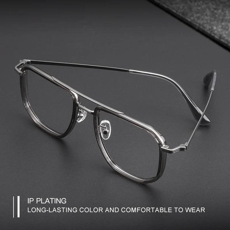 Fashion New Business Men's Large-rimmed Glasses Can Be Customized Prescription Anti-blue Light Glasses Retro Glasses Frame