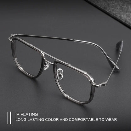 Fashion New Business Men's Large-rimmed Glasses Can Be Customized Prescription Anti-blue Light Glasses Retro Glasses Frame
