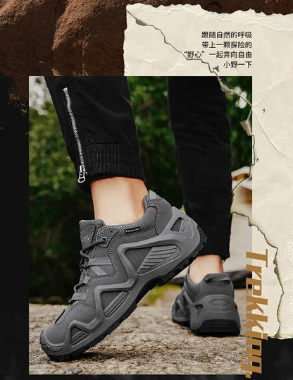 Big Size 46 Trekking Hiking Shoes Men Casual Sport Shoes Mesh Sneakers Outdoor Wear-resistant Climbing Hunting Sneaker
