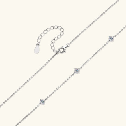 3mm Moissanite Diamond Necklaces for Women Dainty 18k Gold Plated/925 Sterling Silver Neck Chain Female Trendy Jewelry