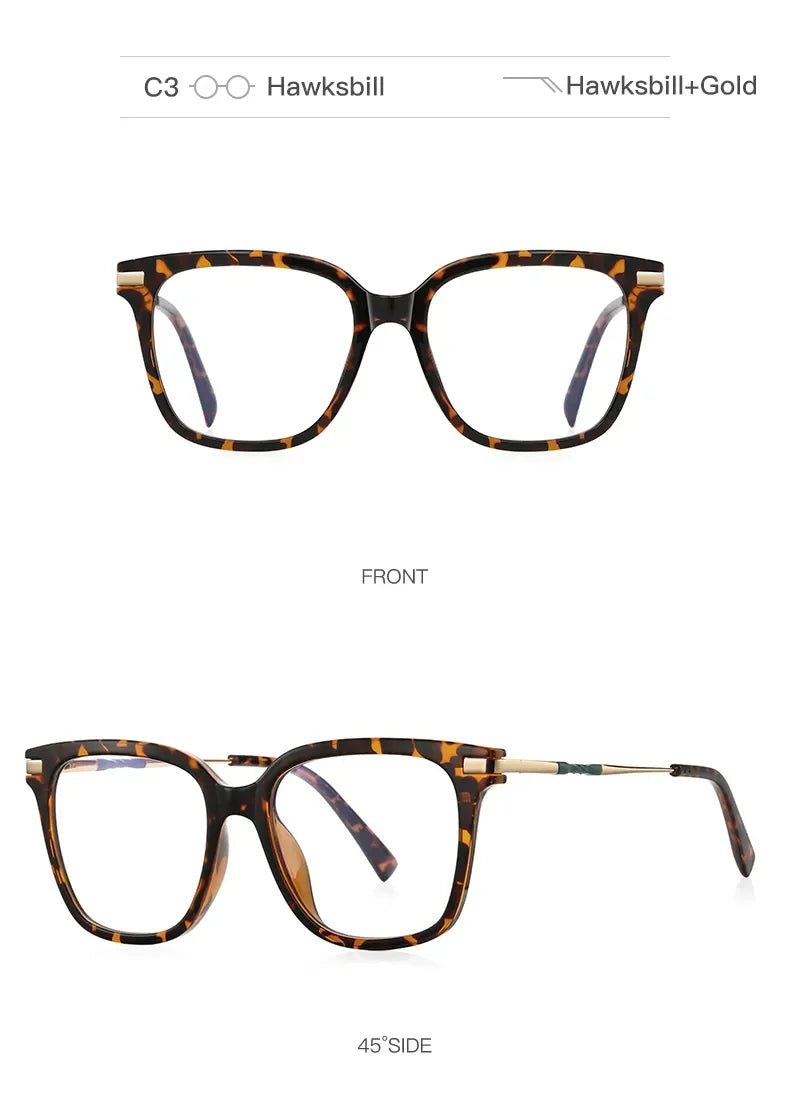 Women's  Reading Glasses Anti Blue Light Geometric Pink Frame Myopia Astigmatism Prescription Glasses  Women  PFD2129