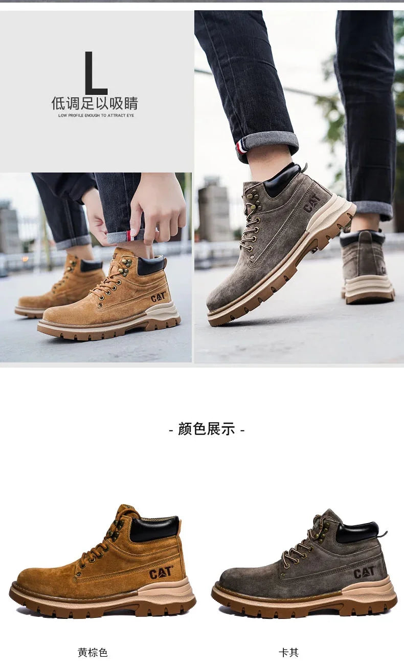 Hot Selling Winter Men Snow Boots High-quality Classic High Top Outdoor Hiking Shoes Anti Slip Thick Soled Practical Work Shoes