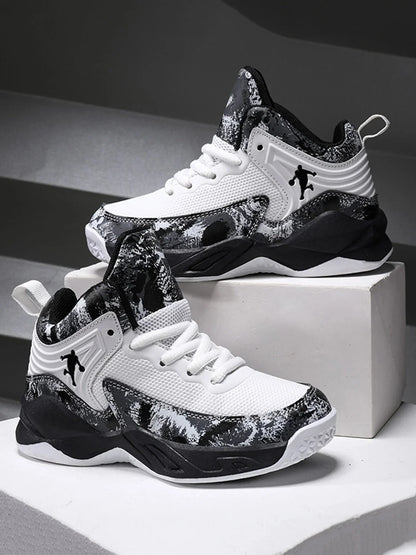 2025 New Boys Brand Basketball Shoes for Kids Sneakers Thick Sole Non-slip Children Sports Shoes Child Boy Basket Trainer Shoes