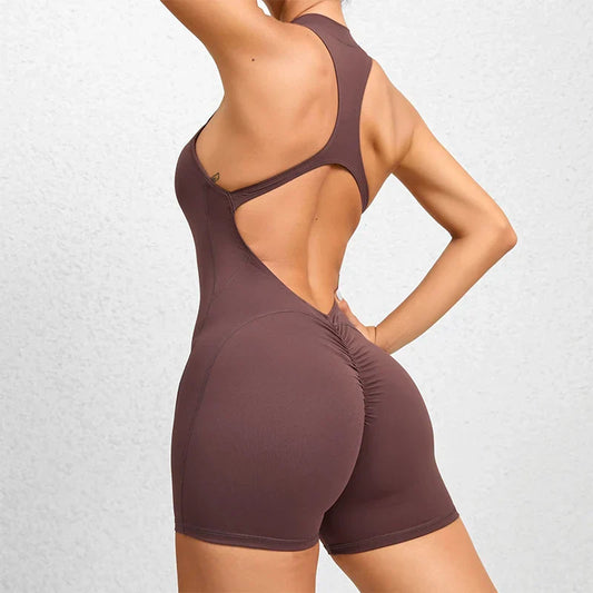 Summer Short Sports Jumpsuit Sleeveless Gym Set Women Yoga Clothes Rompers Workout One-piece Suit Outdoor Recreation Bodysuits