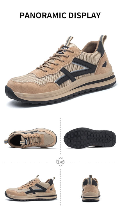 2022 Male Work Boots Indestructible Safety Shoes Men Steel Toe Shoes Puncture-Proof Work Sneakers Male Shoes Adult Work Shoes