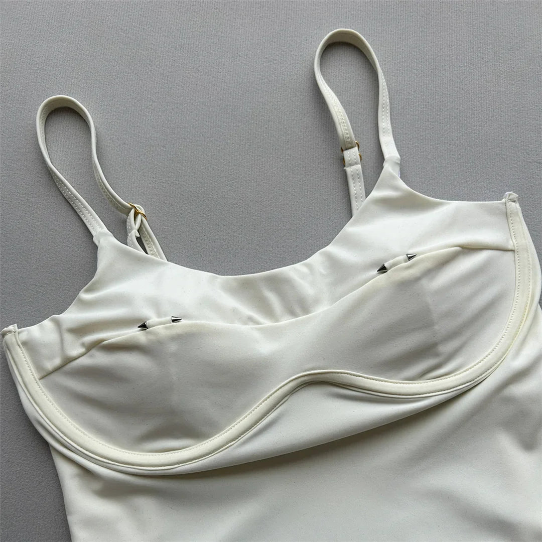 Sexy Cut Out Underwired Women Swimwear One Piece Swimsuit Female Extreme String Mini Micro Thong Bather Bathing Suit Swim V7744
