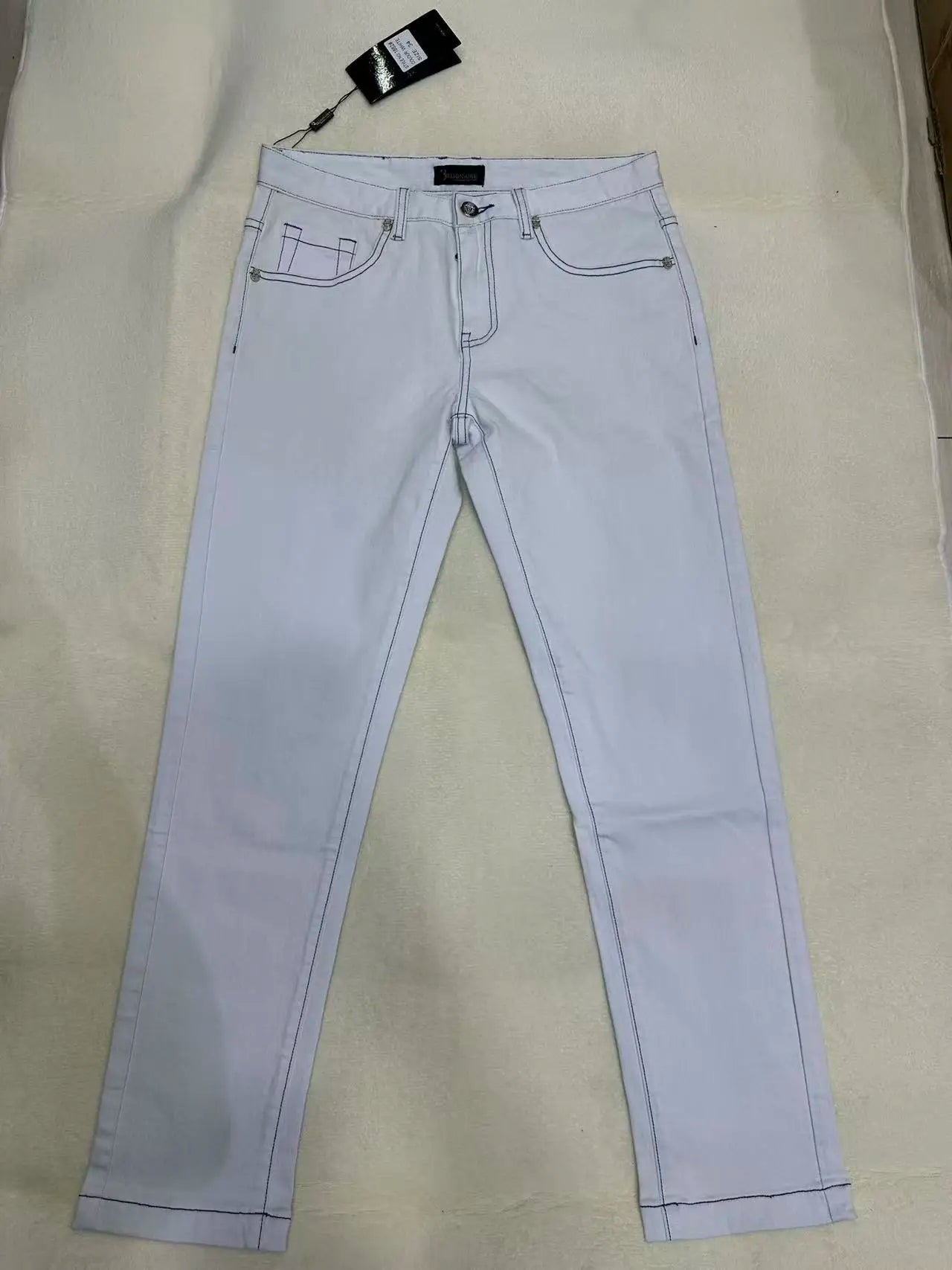 Jeans Men 2026 Spring Summer new fashion Embroidery comfortable elasticity outdoors Big size 34-42 Pants