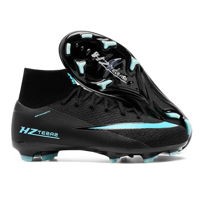 New Men Soccer Shoes Boys Cleats Adult Outdoor Breathable Football Boots Training Sport Long Spikes Non Slip Match Comfortable