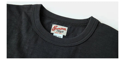 Rugged Bronson Loopwheel Tubular Pocket T-Shirt 220g Slub Cotton Men's Seamless Side Tee Short Sleeve