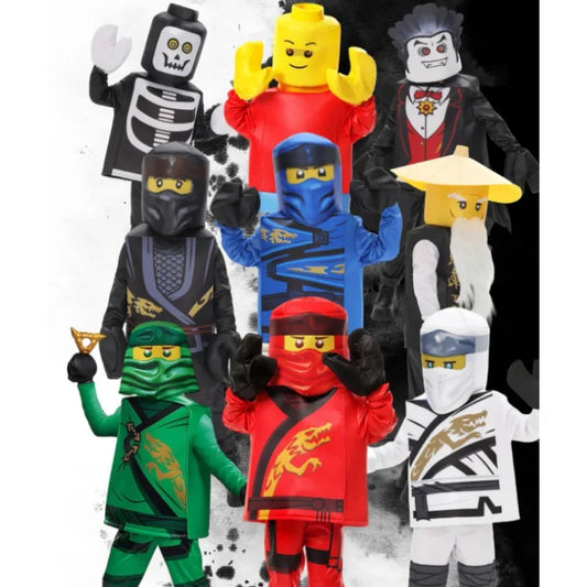 2026 New Kids Hidden Warrior Outfit Guy Boy Ninja Kai & Lloyd Costume Fancy Dress Up for Halloween Parties & Cosplay Gatherings