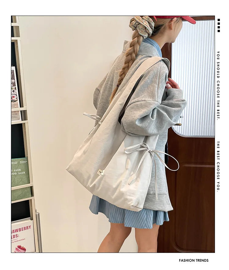 New Fashion Simple Shoulder Bag Women Large Capacity Comfortable Versatile Texture Tote Bag Simple Casual Storage Handbag