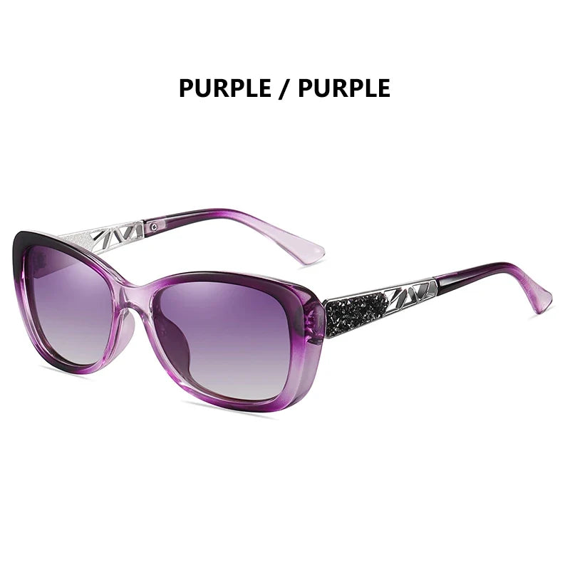 2024 Women's Sunglasses Gradient Polarized Lens Luxury Design Ladies Elegant UV400 Fashion Eyewear Lunette De Soleil Femme