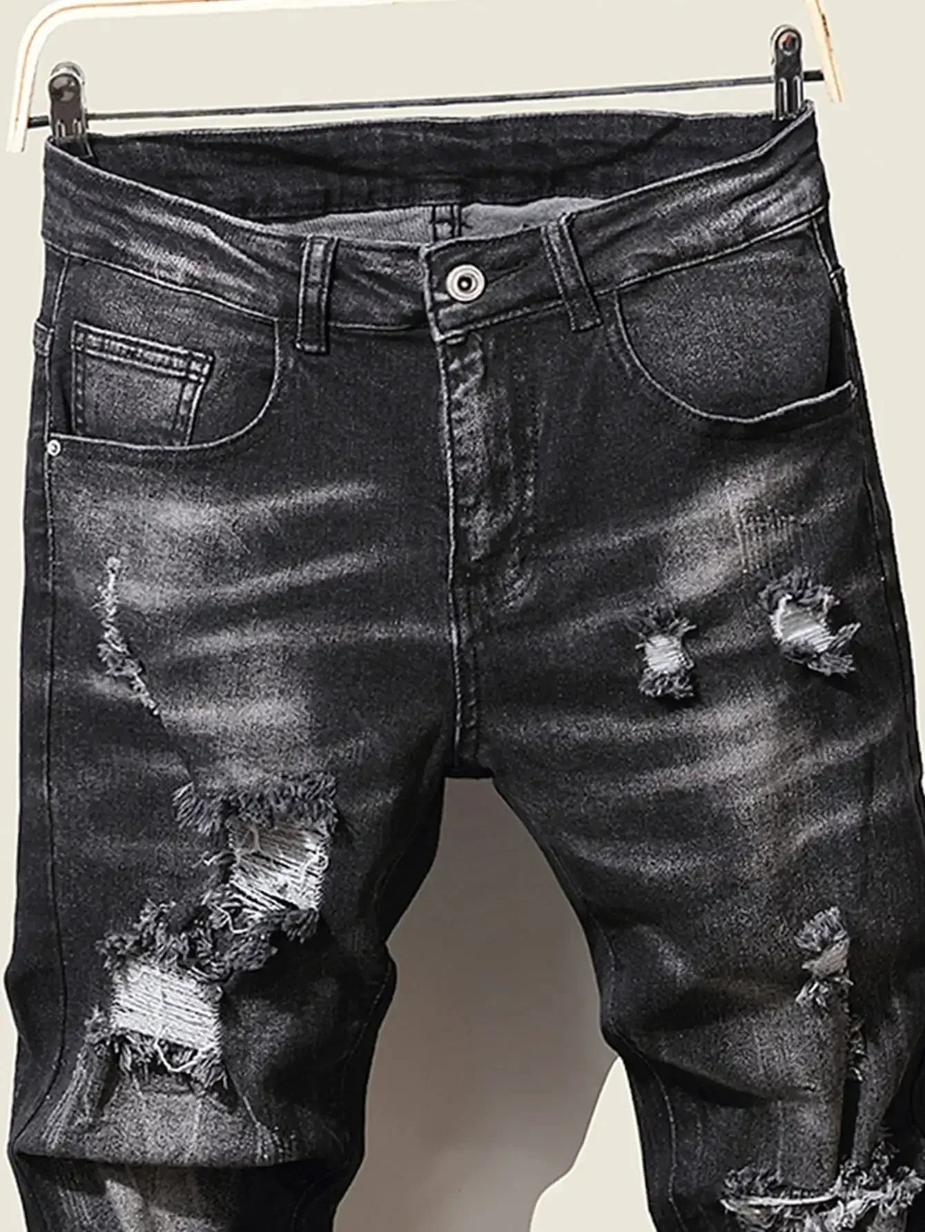 Fashion Men's Jeans Pants Stretch Blue Skinny Jeans For Men Casual Slim Fit Denim Pants Korean Style Male Trousers Jeans