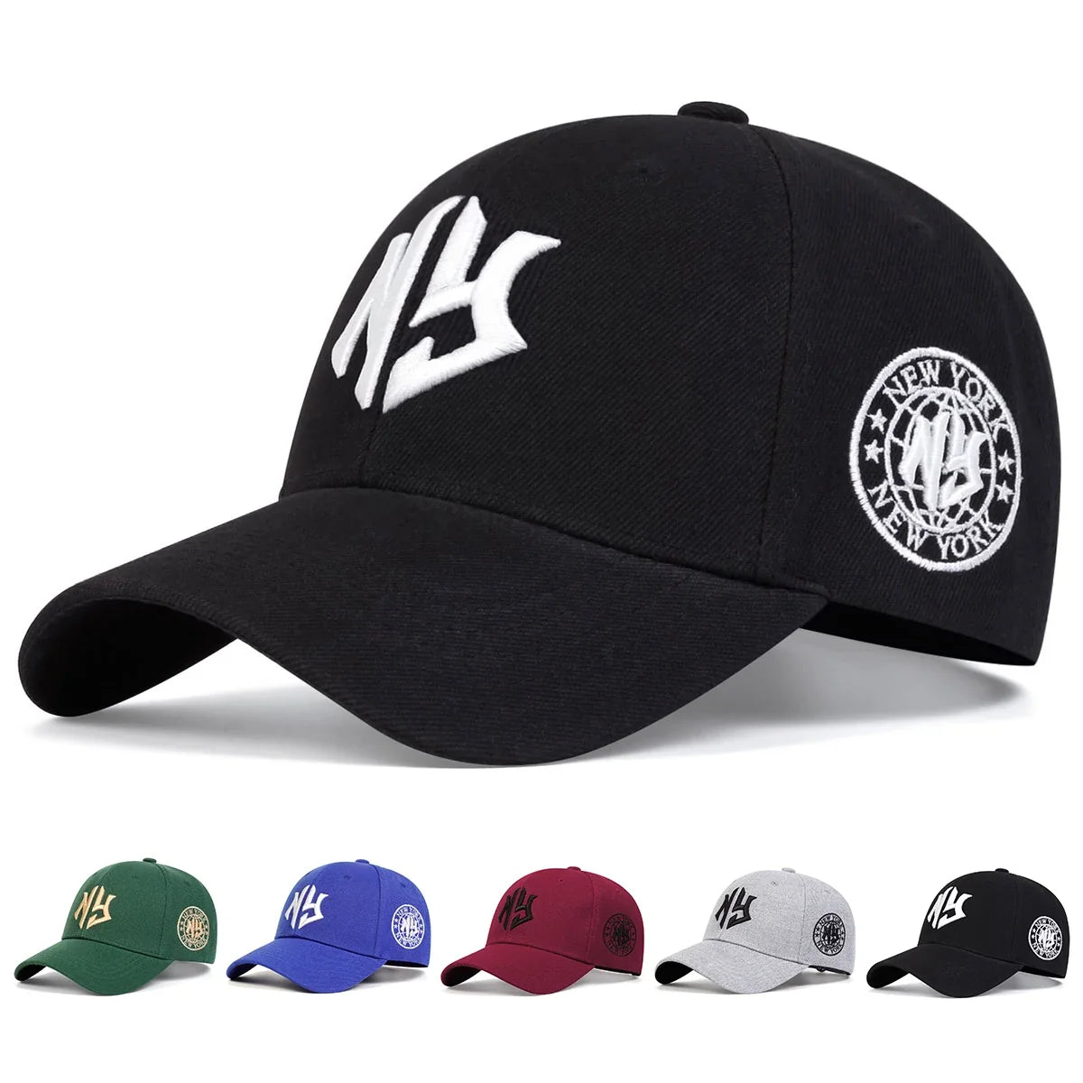Unisex NG Letter Embroidery Baseball Caps Spring Autumn Outdoor Adjustable Casual Hats Sunscreen Hat