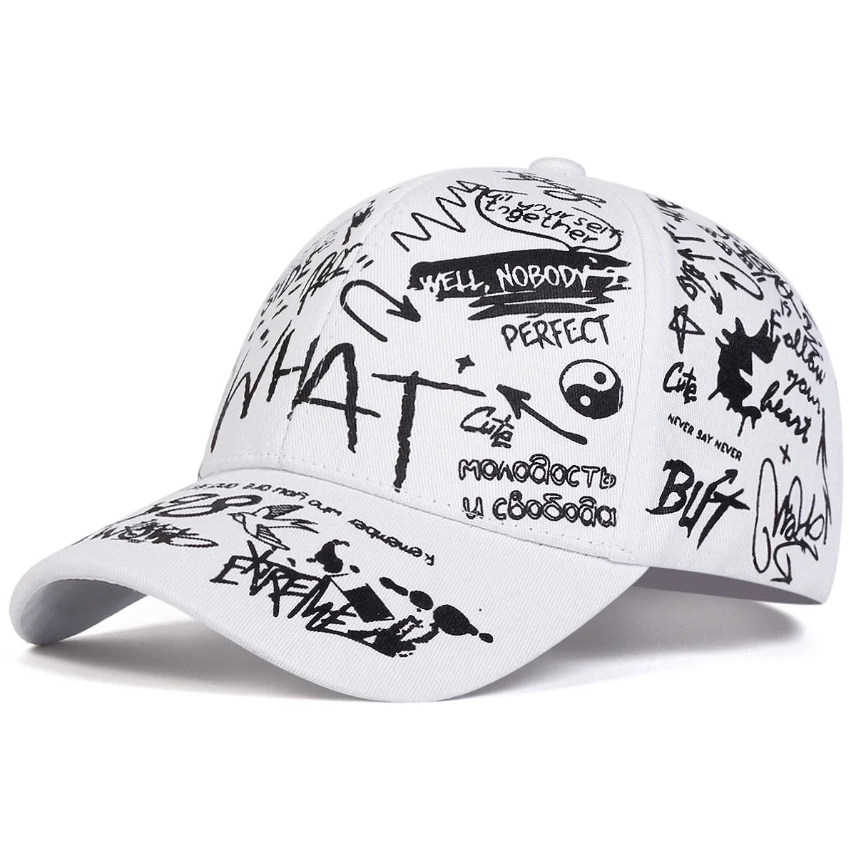 Unisex Letter Printing Snapback Baseball Caps Spring and Autumn Outdoor Adjustable Casual Hats Sunscreen Hat